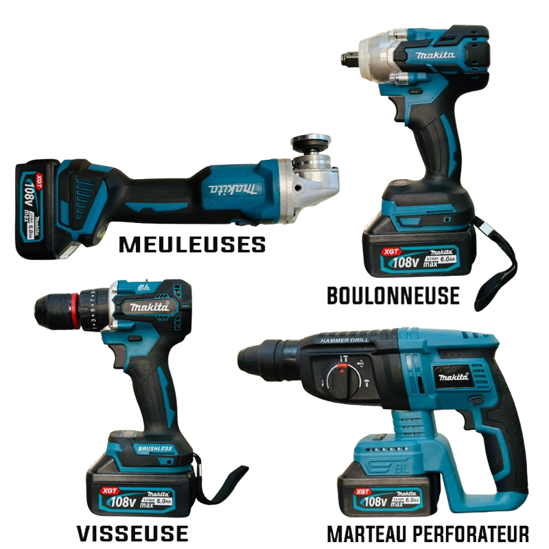 Kit MAKITA - 4 Pièces et Accessoires